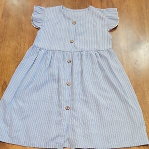 Blue Striped Kids Dress